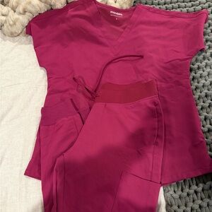 Mandala Women's Pink Scrub Set